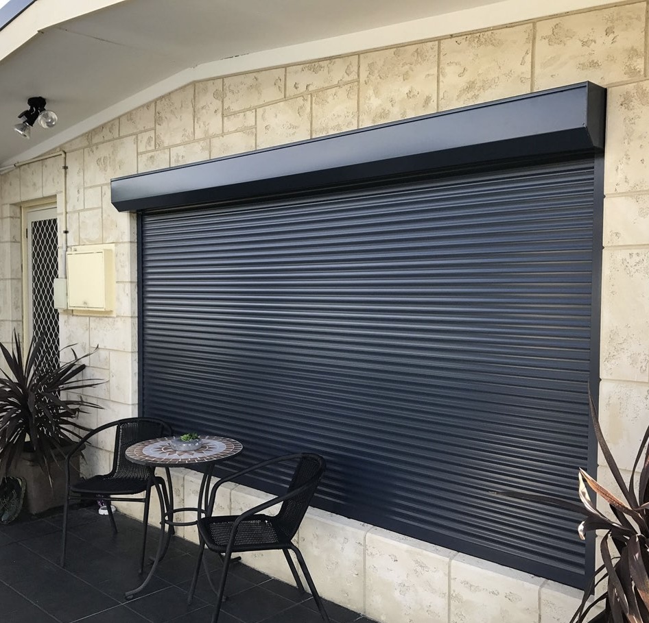Roller shutters on residential property
